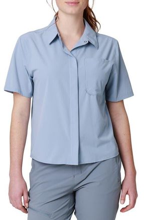 Outdoor Research Astroman Short Sleeve Sun Shirt in Fjord at Nordstrom, Size Xx-Large