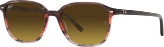 Ray-Ban LEONARD Brown Gradient Square Unisex Sunglasses RB2193 138085 53