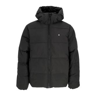 Element Waterafstotende Donsjas met Verstelbare Capuchon - Heren - Winterjassen - Zwart - M - Polyester - Jassen