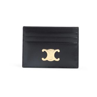 Celine Wallets & Cardholders, female, Black, ONE SIZE, Triomphe Black Card Holder