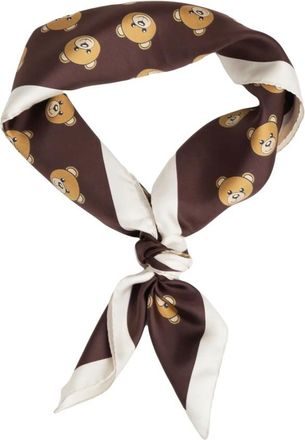 Moschino Teddy Bear Sjaal Marrone Aw 25 - Dames - Zijden sjaals - Bruin - ONE Size - Accessoires