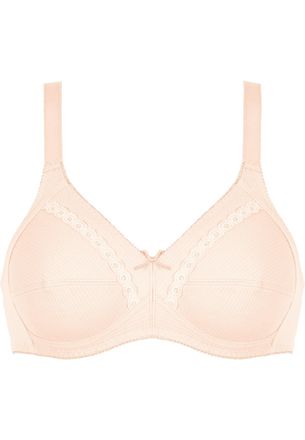 Naturana Soft-BH NATURANA Classics, Damen, Gr. 75, Cup B, wei&szlig; rosa, Obermaterial: 100% Baumwolle, bequem, BHs Soft-BH, feminin, bequem, breite Tr&auml;ger, ohne B&uuml;