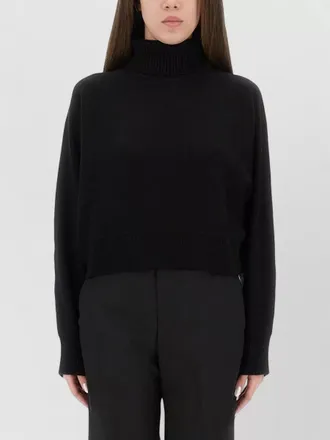 Michael Kors wool jersey turtleneck cropped top