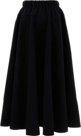 Extreme Cashmere Womens Black Flannel Venus Skirt Raven Exterior: Wool Cashmere Gonne