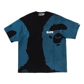 A Bathing Ape Water Print College Relaxed Fit T-Shirt Black 1L30-109-339-BLK