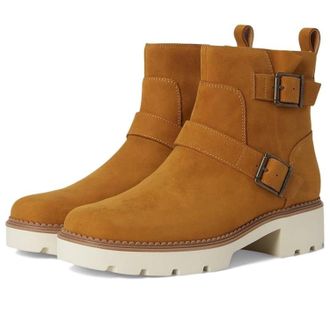 Vionic Folsom J0744L4202 Moto Boots Wheat Leather Block Heel RHS7868