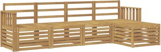 vidaXL Conjunto De Sof&aacute;s De Exterior 5 Uds. Blanco Vidaxl
