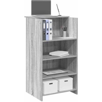 vidaXL Vidaxl - Banco Reception Grigio Sonoma 55x50x103,5 cm Legno Multistrato