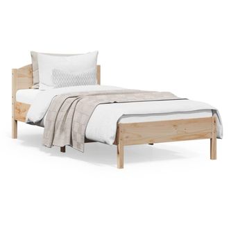 vidaXL Estructura De Cama Sin Colch&oacute;n Madera Maciza De Pino 100x200 Cm Vidaxl