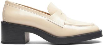 Stuart Weitzman Kaia 40 Loafer - Dames - Loafers - Beige - 40 EU - Leer - Schoenen