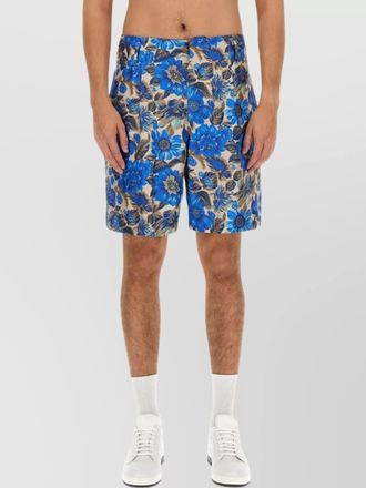 Moschino floral-print tailored shorts