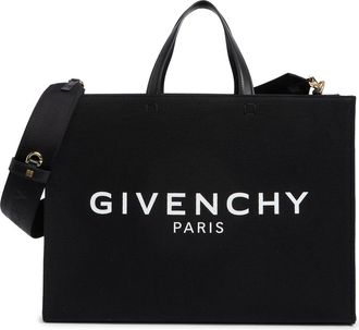 Givenchy Logo Print Medium Tote Shoulder Bag in Black at Nordstrom Rack