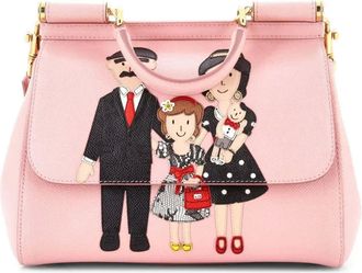 Dolce & Gabbana Family Miss Sicily leren tas met patchwork - Roze