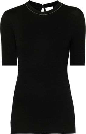 Brunello Cucinelli Black Cotton T-shirt