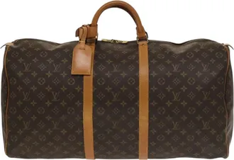 Louis Vuitton Keepall 60 Brown Canvas Travel Bag (Pre-Owned)