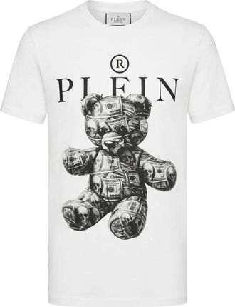 Philipp Plein Jersey T-Shirt Skull Teddy Dollar - Heren - T-shirts - Wit - L - Katoen - Tops