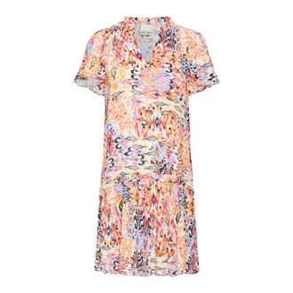 Ichi Ichi, Kleedjes, Dames, Veelkleurig, L, Vrouwelijke Jurk met Open Rug