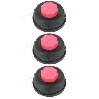 Infinite Cabezal Universal Para Desbrozadora H-16 Fabricado En Nailon Negro Y Rojo, 3 Piezas, 11,5 X 7,5 Cm