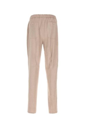 Etro Mens Sand Linen Blend Pant M0121 Lino Viscosa Elastan Pantaloni