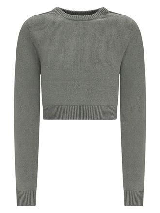 Canessa Magic Stone long-sleeve cropped sweater - Green