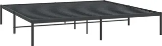 vidaXL Estructura De Cama De Metal Negro 183x213 Cm Vidaxl