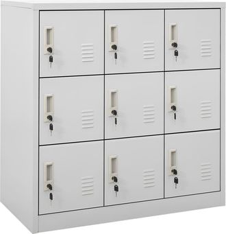 vidaXL Vidaxl - Armario Taquilla De Acero Gris Claro 90x45x92,5 Cm
