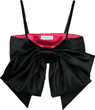 Nina Ricci Fluid Polyester Top - Black