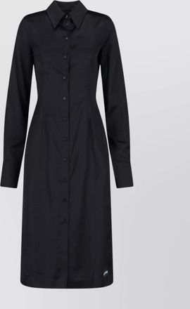 Marine Serre midi dress featuring long sleeves