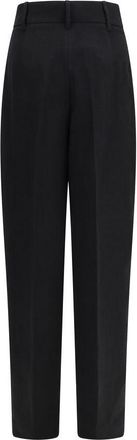Max Mara Womens Black Linen Pants