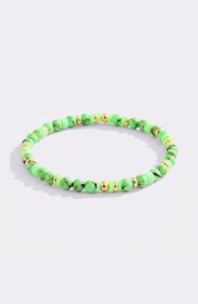 Mint & Lily Stacking Birthstone Beaded Bracelet in August Peridot at Nordstrom, Size 7.5