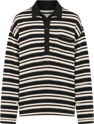 Song for the Mute Lange Mouwen Polo - Heren - Polos - Zwart - M - Katoen - Tops