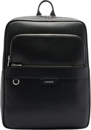 Lacoste Tassen, Heren, Zwart, ONE Size, Leer, Ossian Rugzak