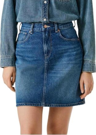 Pepe Jeans London Klassieke Denim Rok - Dames - Spijkerrokken - Blauw - XS - Denim - Rokken