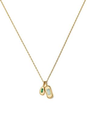 Missoma Molten Stone Bean Pendant Necklace in Gold at Nordstrom