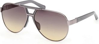 Guess Aviator Zonnebril - Heren - Zonnebrillen - Grijs - 63 MM - Accessoires