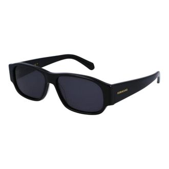 Ferragamo SF1109S001 Rectangle Full Rim Sunglasses - Black