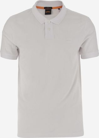 HUGO BOSS White Cotton Polo
