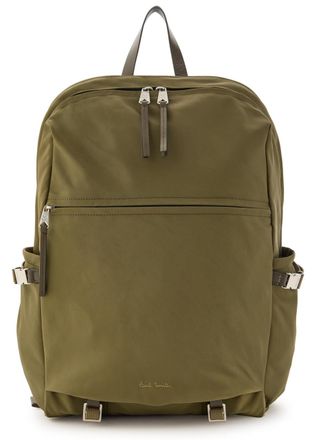 Paul Smith Logo-embroidered Nylon Backpack - Khaki - One Size
