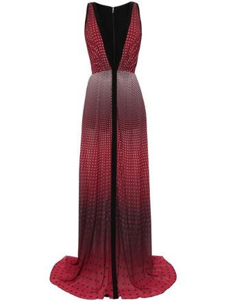 Saiid Kobeisy Polka Dot-Print Gradient-Effect Dress