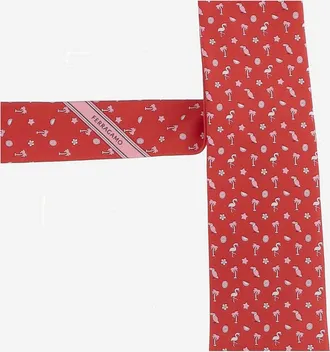 Ferragamo Mens Silk Tie Red Ties & Bow