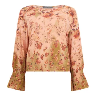 Alberta Ferretti Truien & Vesten, Dames, Veelkleurig, L, Wol, Sweater met bloemenprint