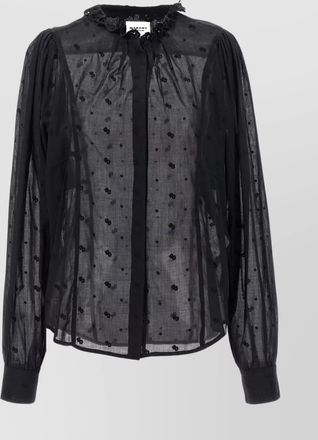 Isabel Marant ruffled collar floral pattern shirt