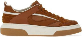 Ferragamo Cassina Leather Low-Top Sneakers, Size 10.5