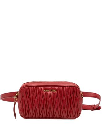 Miu Miu 2010-2025 Matelasse Leather belt bag - Red