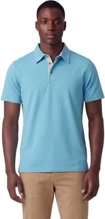 Lords of Harlech Mens Knit Polo in Teal at Nordstrom, Size X-Large