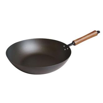 Joyce Chen Carbon Steel Preseasoned Stir Fry Pan in Black at Nordstrom, Size Medium