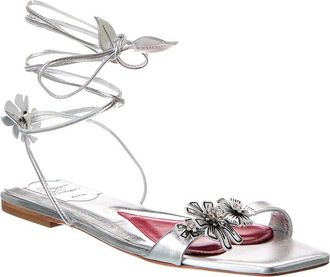 Roger Vivier Blossom Leather Sandal