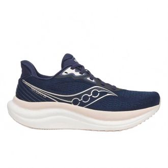Saucony Womens Triumph 23 Running Shoes In Navy/cameo