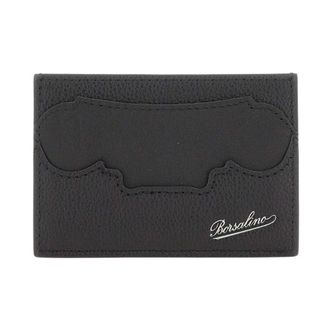 Borsalino Kaarthouder - Heren - Accessoires - Zwart - Maat: ONE Size Leer