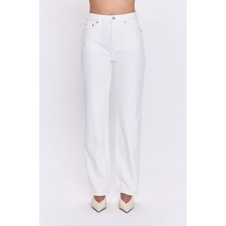 Pistola Denim Cassie High Rise Straight Leg Jeans in Paper White at Nordstrom, Size 24